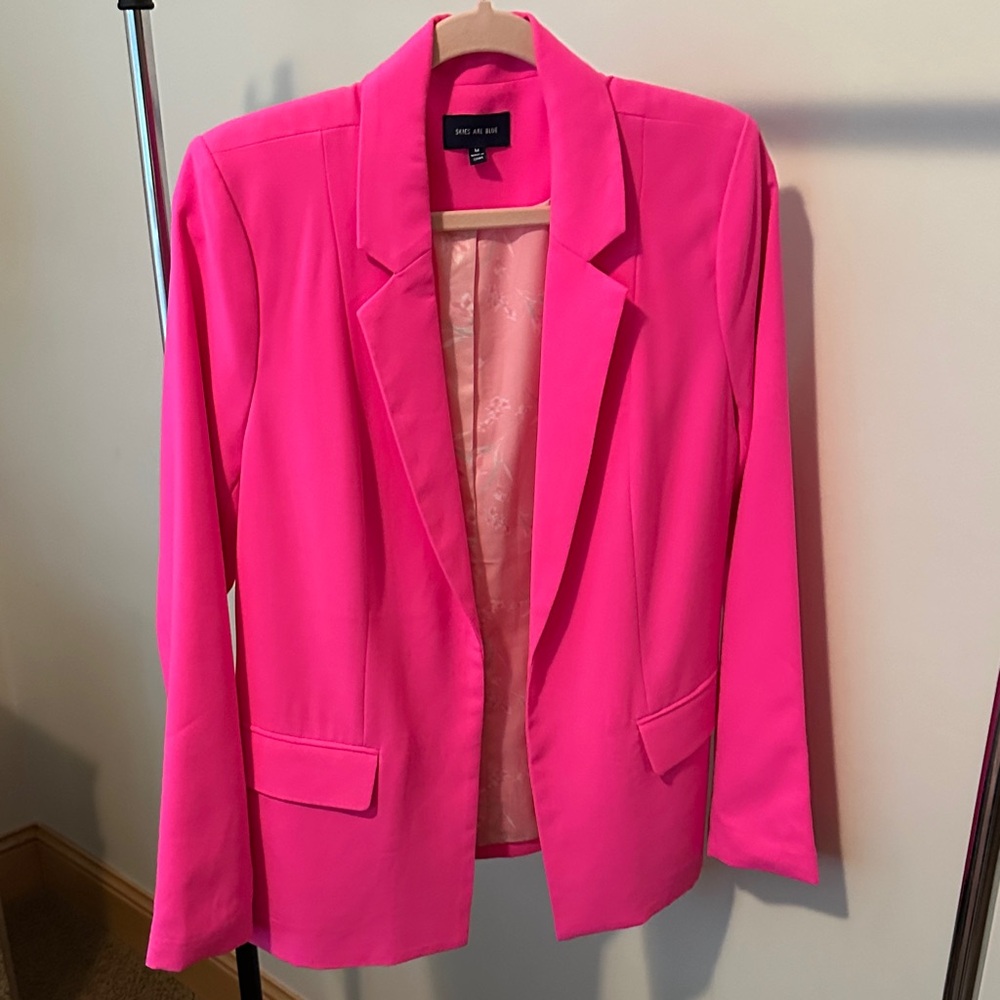 Skies Are Blue Vibrant Pink Blazer